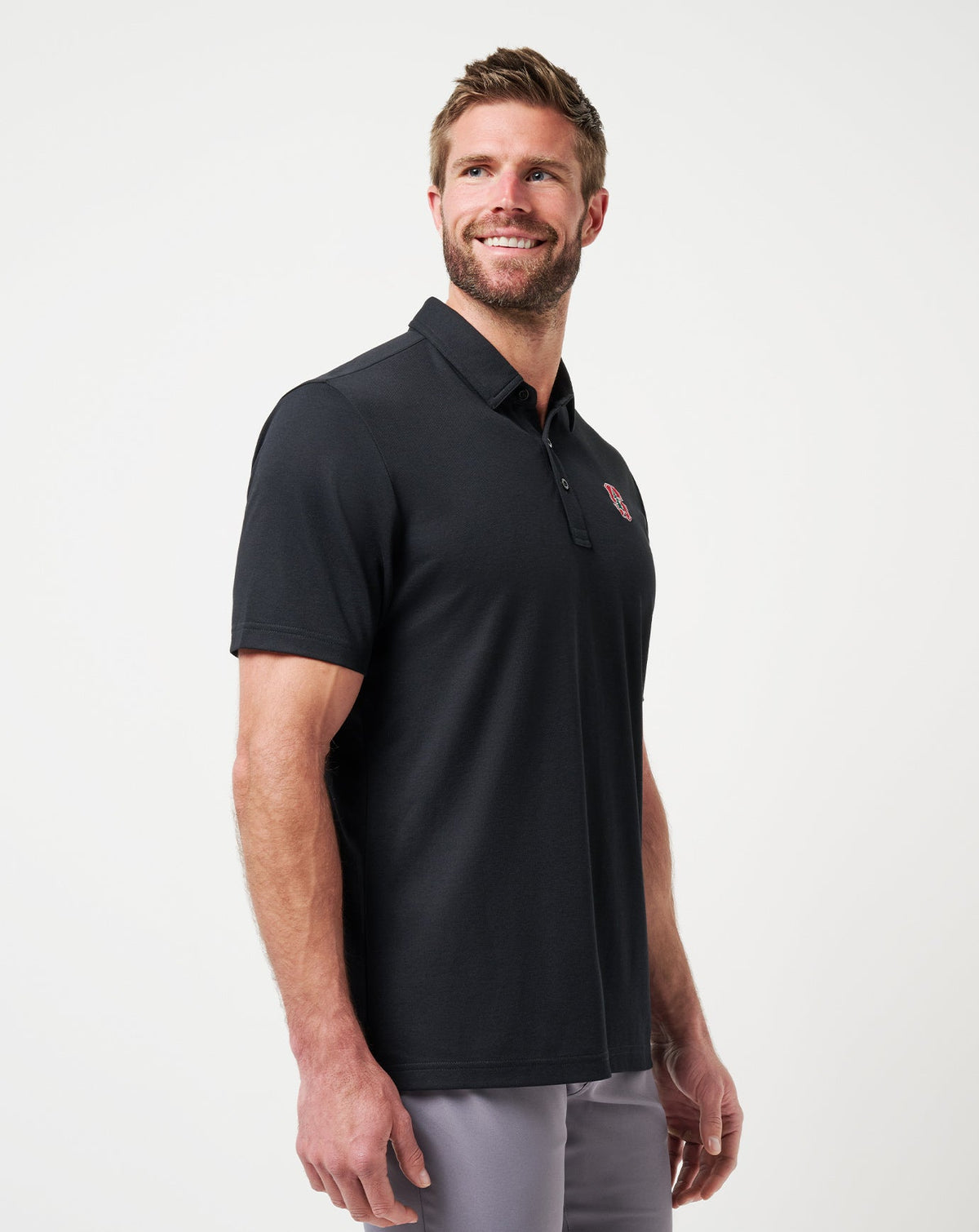Stanford School Pride Polo Black | Travis Mathew