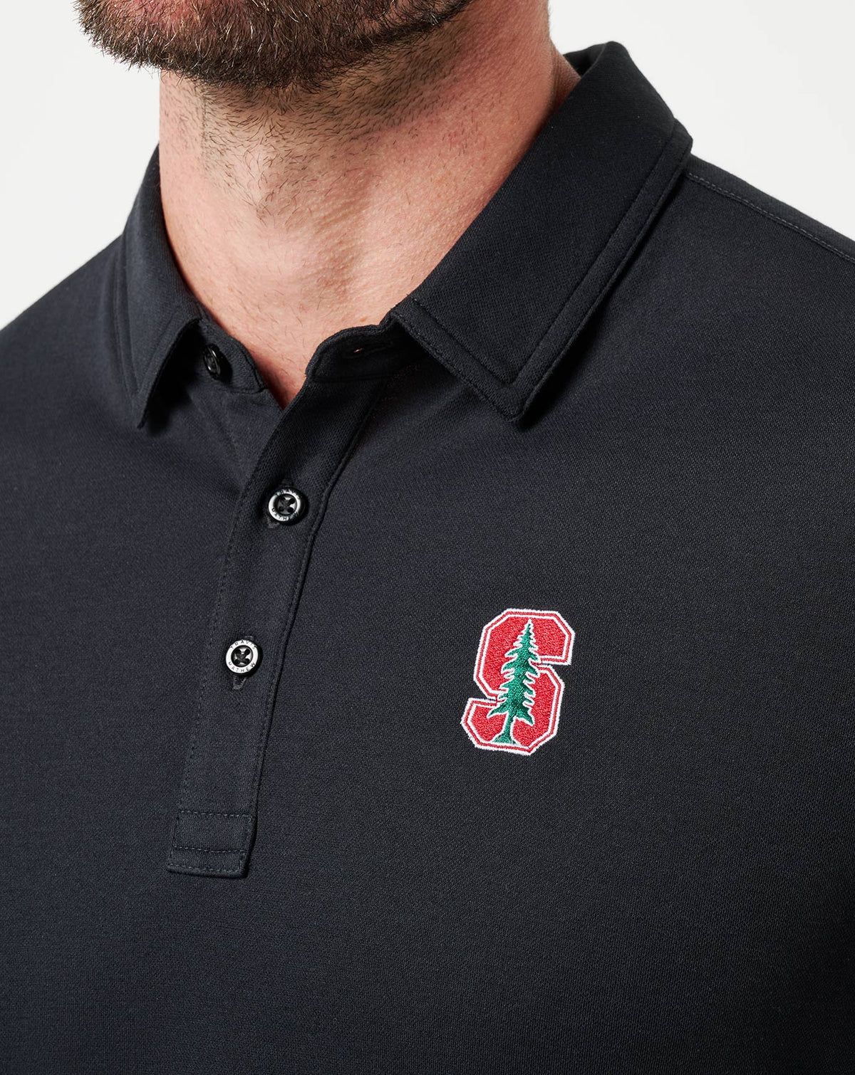 Stanford School Pride Polo Black | Travis Mathew