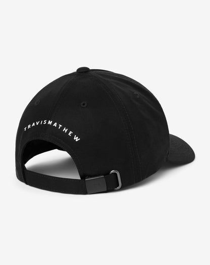Shot Maker Strapback Hat Black | Travis Mathew