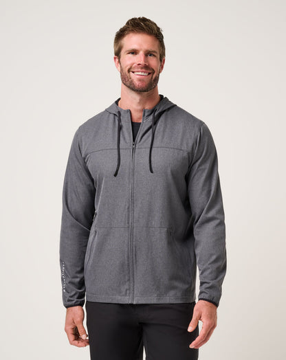 Court Control Hoodie Heather Dark Grey | Travis Mathew