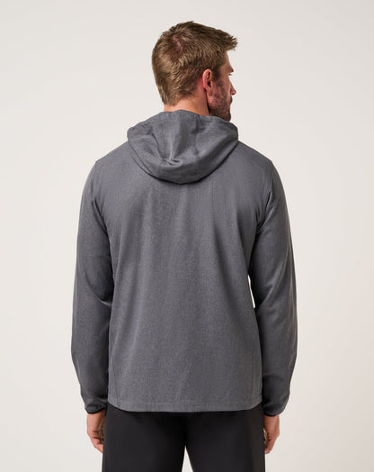 Court Control Hoodie Heather Dark Grey | Travis Mathew