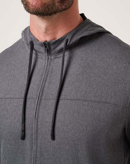 Court Control Hoodie Heather Dark Grey | Travis Mathew
