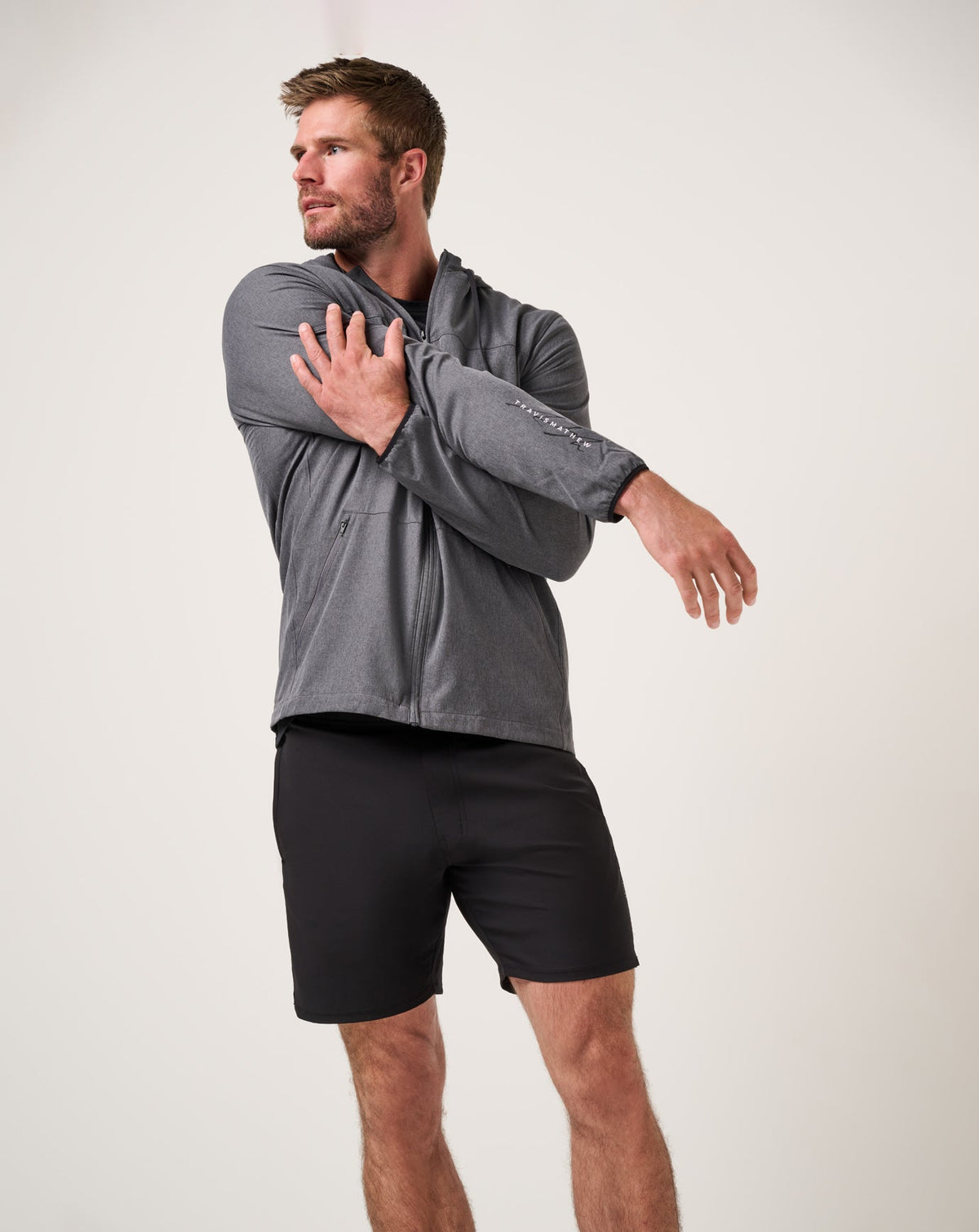 Court Control Hoodie Heather Dark Grey | Travis Mathew