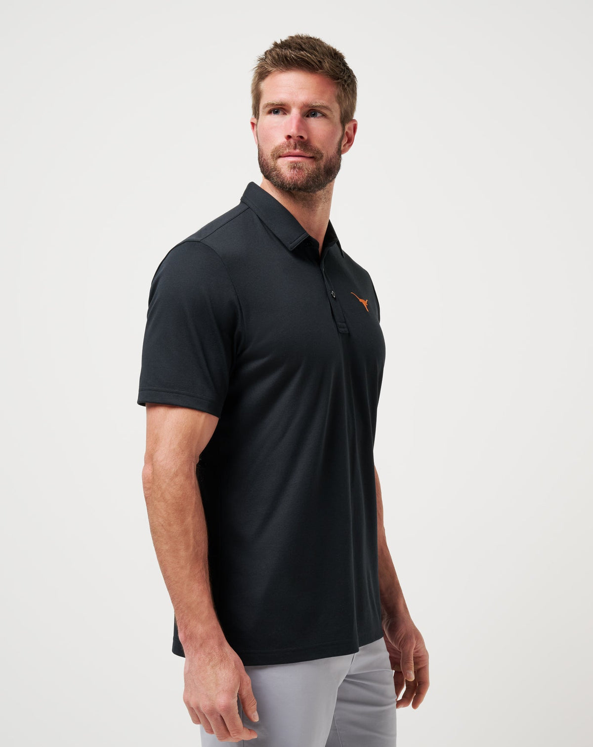 UT Austin School Pride Polo Black | Travis Mathew