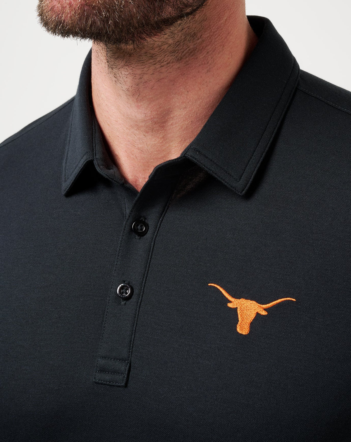 UT Austin School Pride Polo Black | Travis Mathew