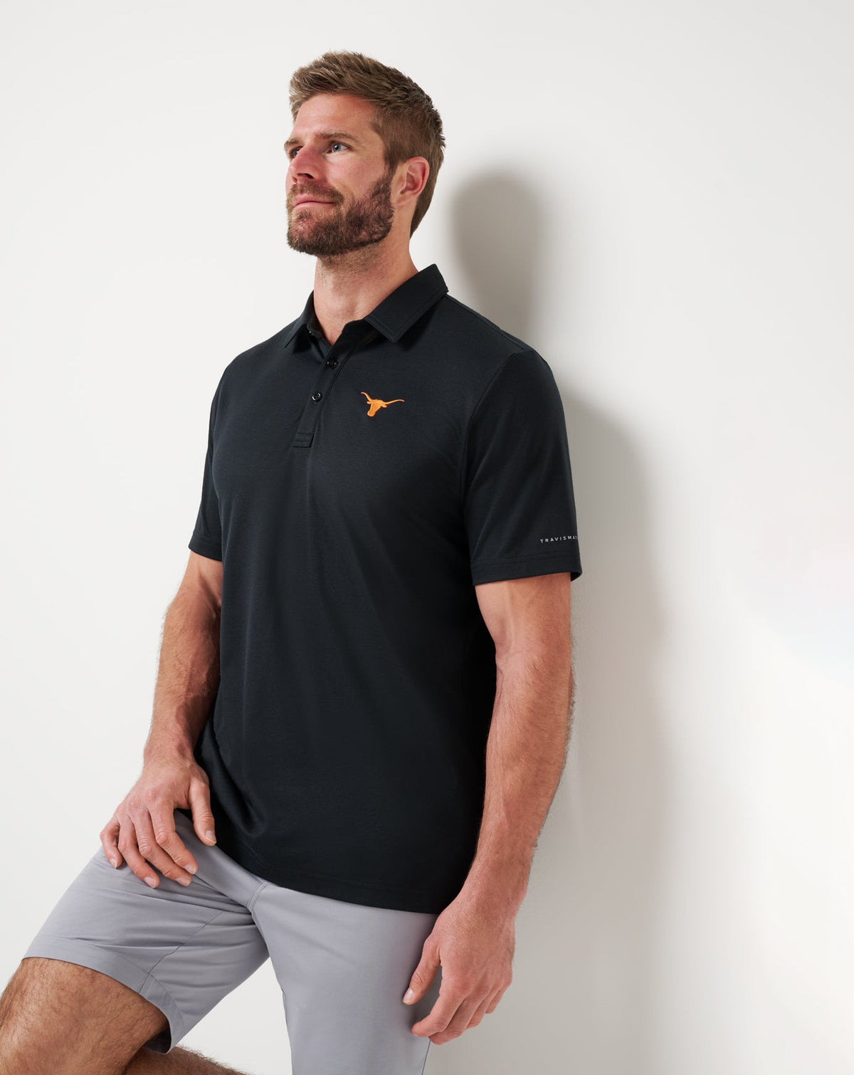 UT Austin School Pride Polo Black | Travis Mathew