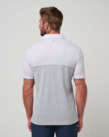 Florida Drop Back Polo White/Heather Grey | Travis Mathew