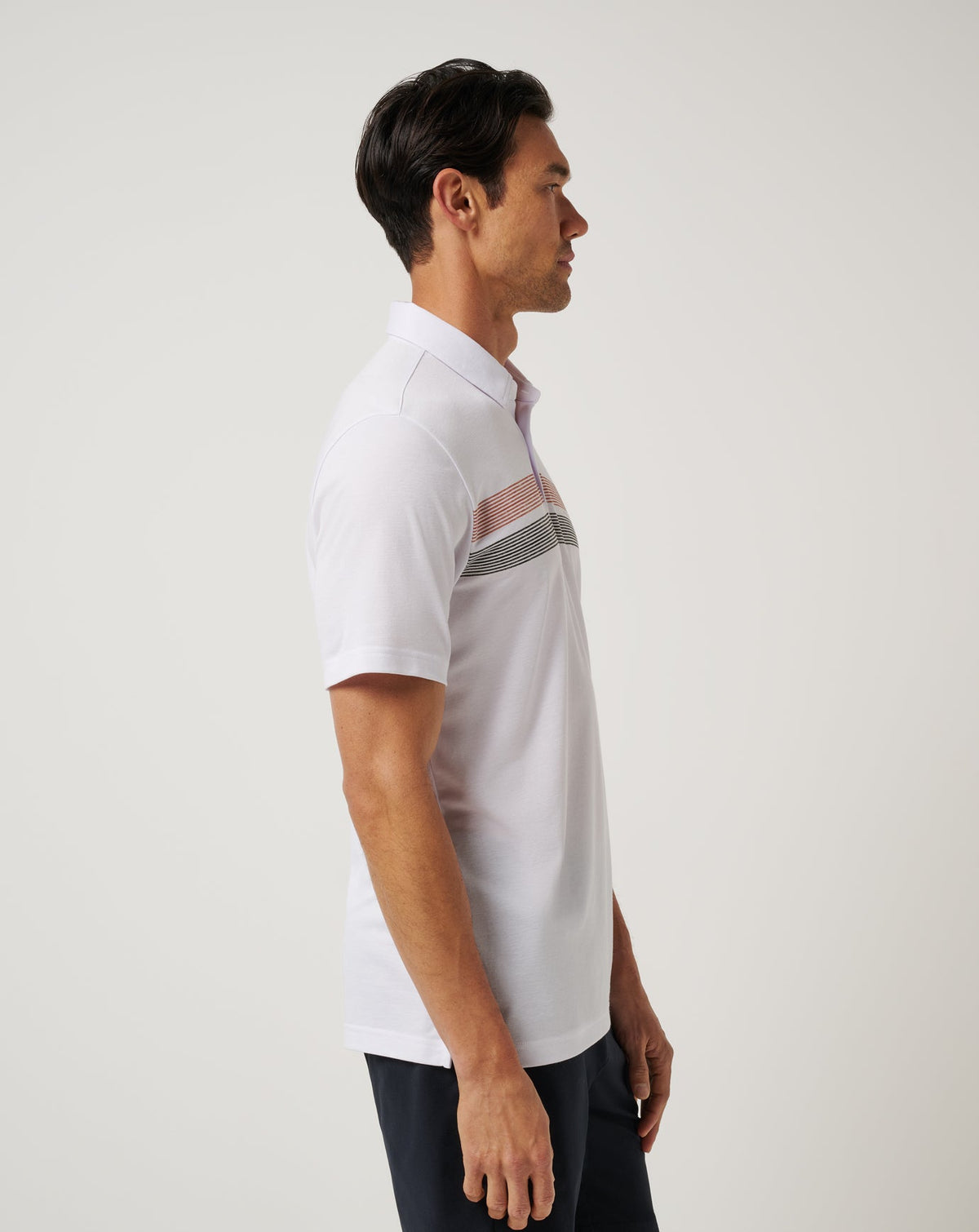 UT Austin Top Recruit Polo White/Orange | Travis Mathew