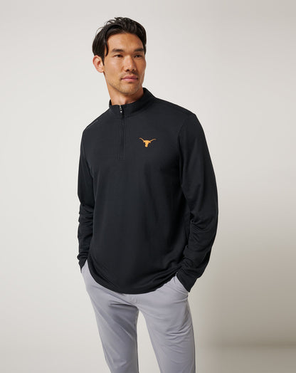 UT Austin Time To Tailgate Quarter Zip Black | Travis Mathew