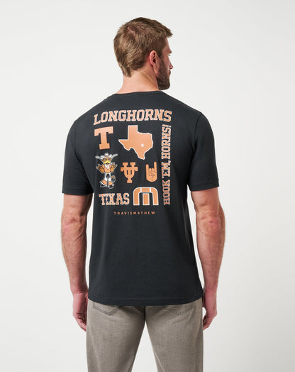 UT Austin Friendly Rivalry Tee Black | Travis Mathew