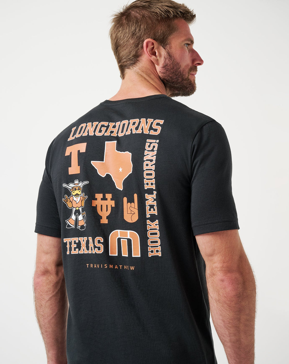 UT Austin Friendly Rivalry Tee Black | Travis Mathew