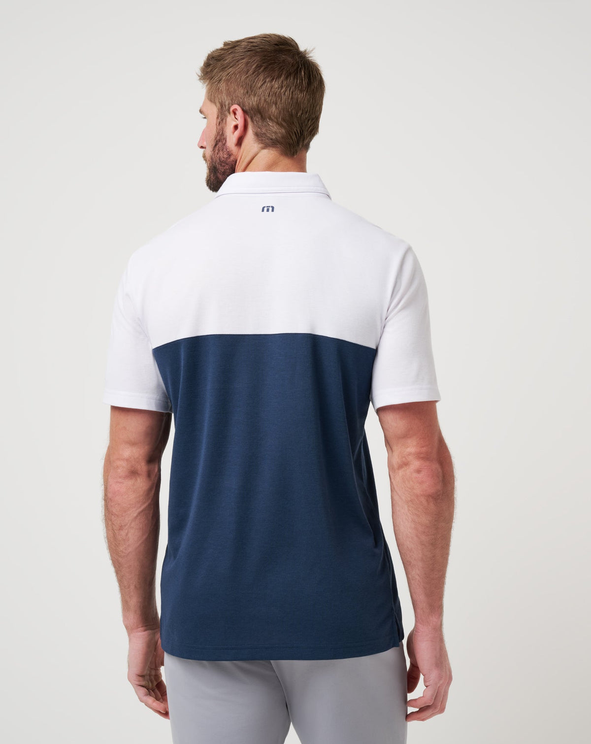 PSU Drop Back Polo White/Navy | Travis Mathew