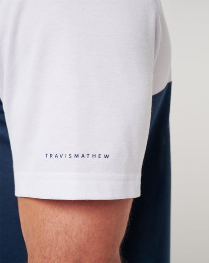 PSU Drop Back Polo White/Navy | Travis Mathew