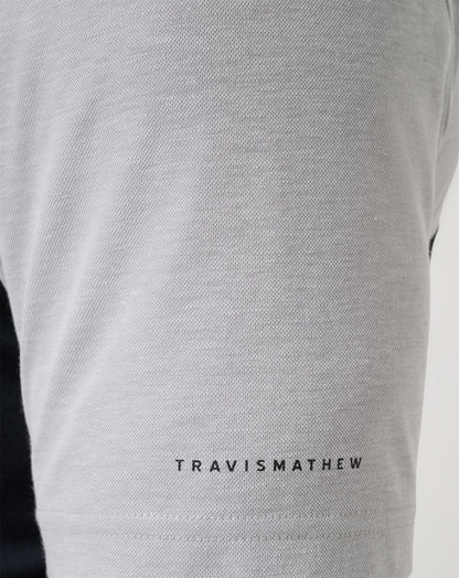 Utah Drop Back Polo Heather Grey/Black | Travis Mathew