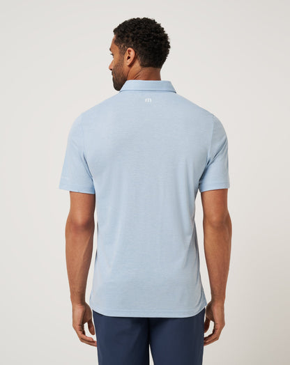 UT Austin School Pride Polo Heather Blue | Travis Mathew