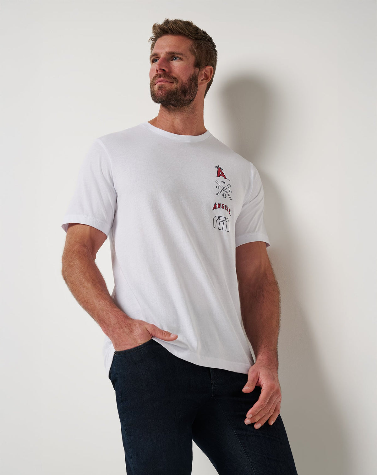 Los Angeles Angels Sunset Slam 2.0 Tee White | Travis Mathew