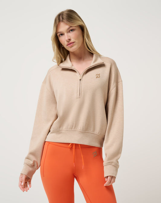 Overnight Trip Half Zip Heather Burro | Travis Mathew