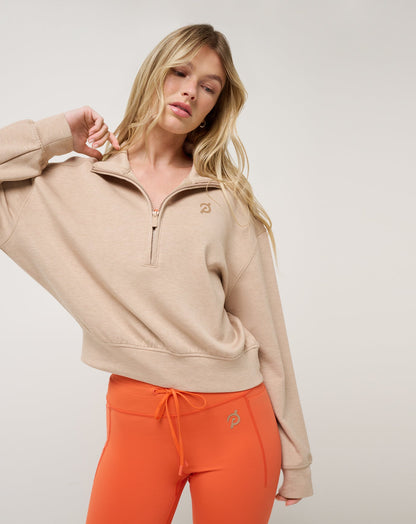 Overnight Trip Half Zip Heather Burro | Travis Mathew