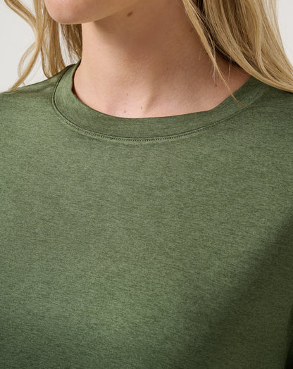 Always Forever Tee Heather Bronze Green | Travis Mathew