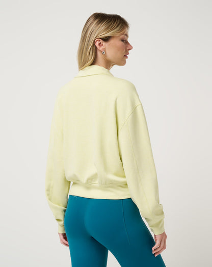 Overnight Trip Half Zip Heather Limeade | Travis Mathew