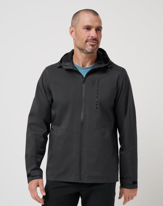 Shore Side Full Zip Black | Travis Mathew