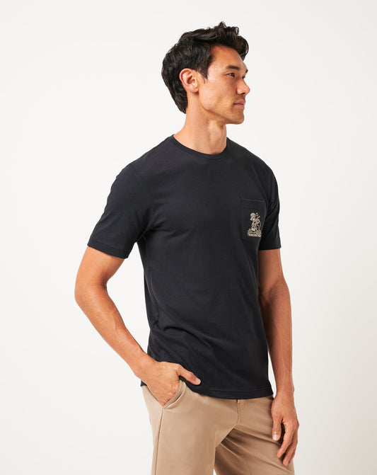 Lost Cave Pocket Tee Black | Travis Mathew