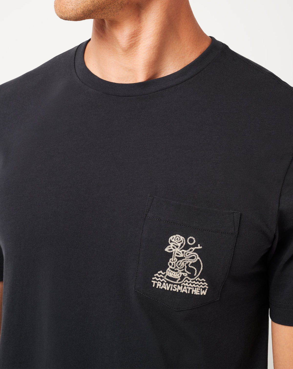 Lost Cave Pocket Tee Black | Travis Mathew