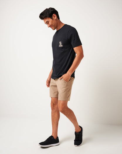 Lost Cave Pocket Tee Black | Travis Mathew